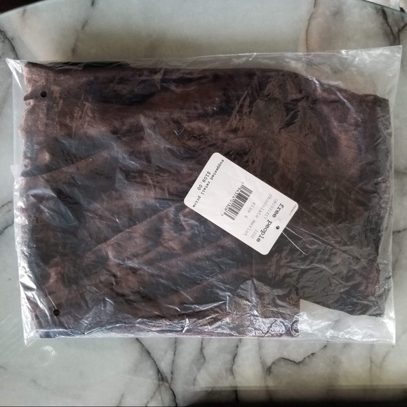 Free People My Lacey Midi Skirt Chocolate Merlot - Picture 4 of 5